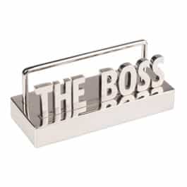 The Boss – מעמד כרטיסי ביקור מתכת מבריק