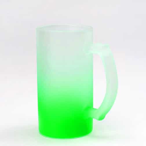כוס בירה חלבית עם תוספת צבע ירוק פרוסטי - TT220013